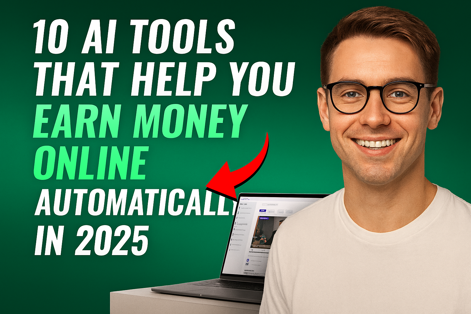 Image for the article 10 AI Tools That Help You Earn Money Online Automatically in 2025